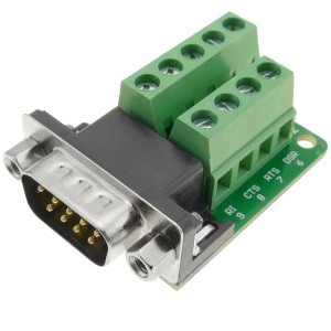 DB9-male to 9-pin terminal block Breakout Board